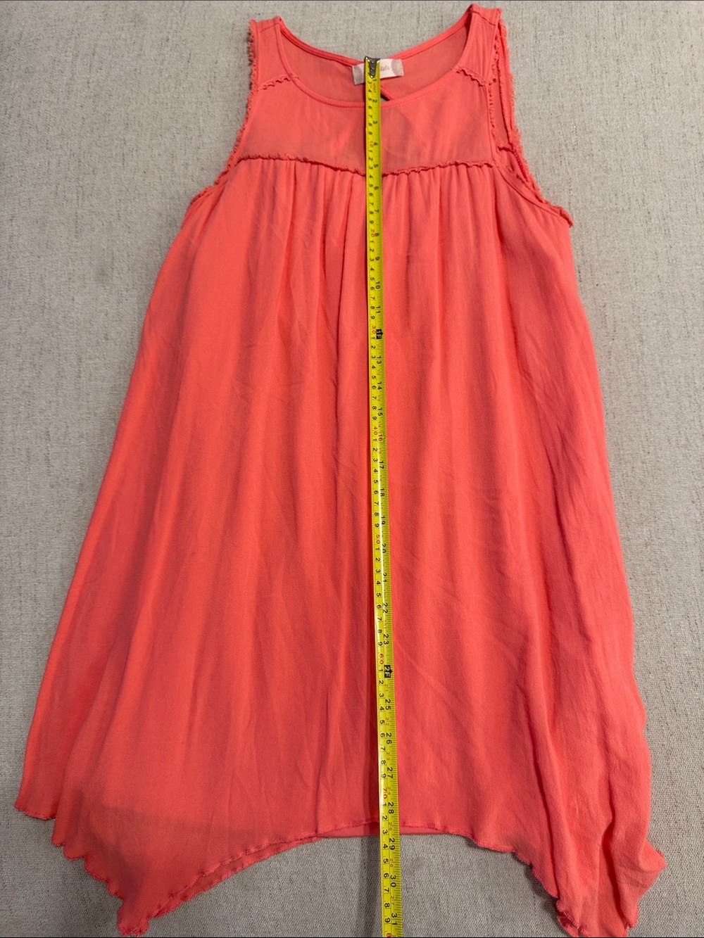 Altar’d State Coral Sleeveless Swing Dress Size S Boho Summer Mini - Picture 6 of 8